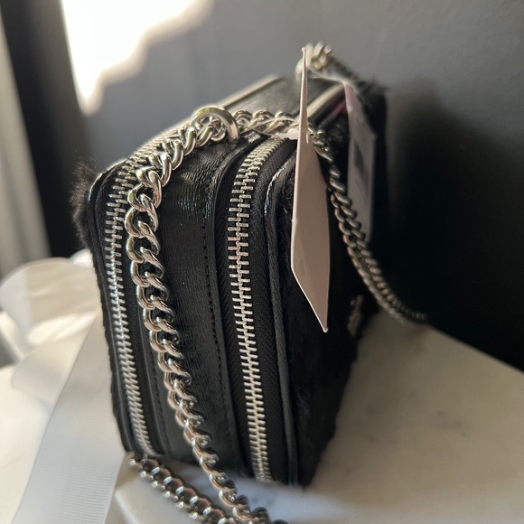 Kate Spade | Neve Shearling Embellished Chain Double Zip Crossbody - Picture 4 of 6
